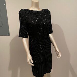 Styleworks Vintage 100 % Silk Beaded Dress